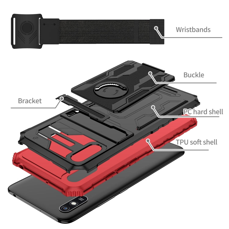 For Xiaomi Redmi 9A Armor Wristband Phone Case