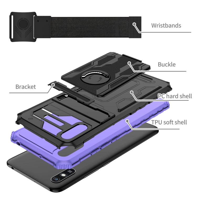 For Xiaomi Redmi 9A Armor Wristband Phone Case
