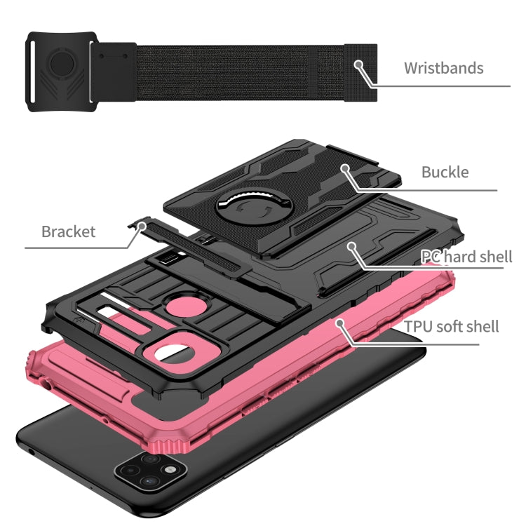 For Xiaomi Redmi 9C Armor Wristband Phone Case