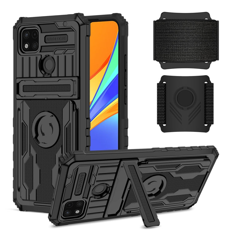 For Xiaomi Redmi 9C Armor Wristband Phone Case