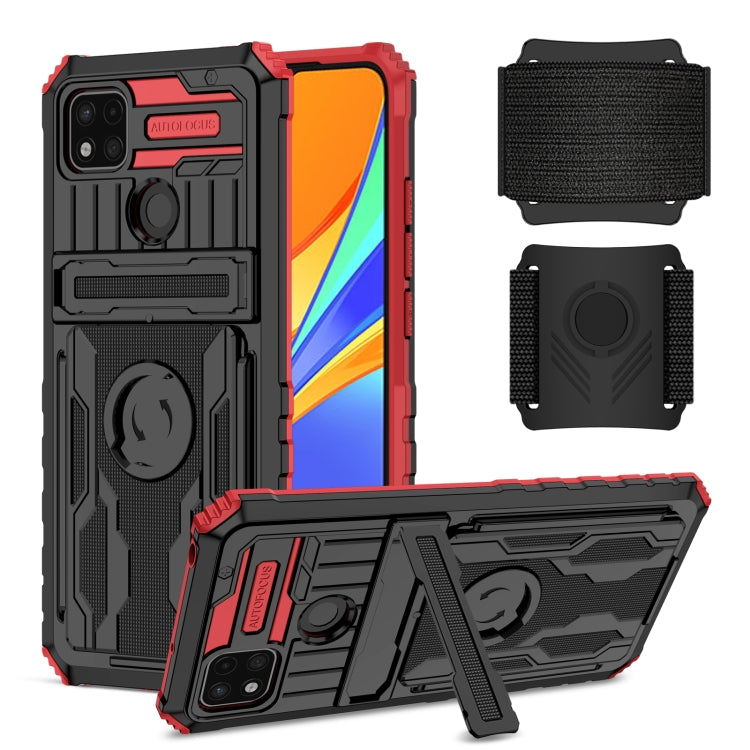 For Xiaomi Redmi 9C Armor Wristband Phone Case