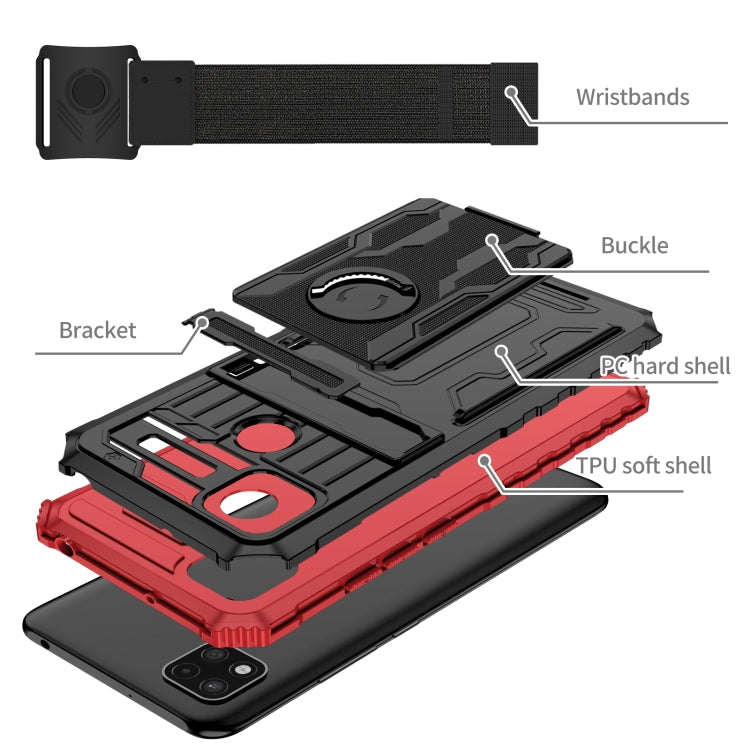 For Xiaomi Redmi 9C Armor Wristband Phone Case