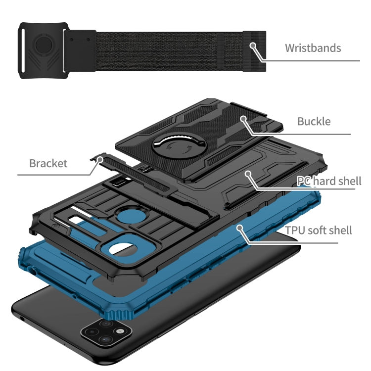 For Xiaomi Redmi 9C Armor Wristband Phone Case