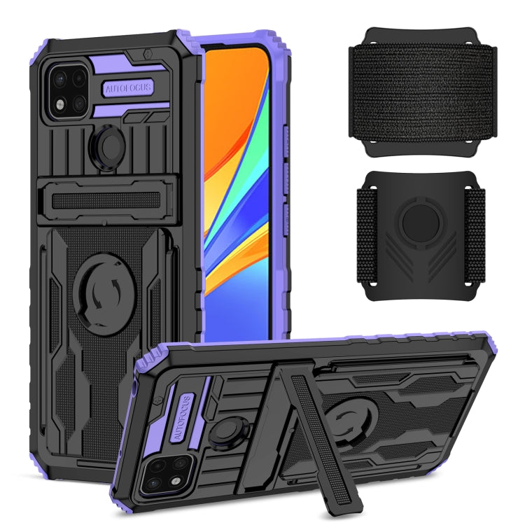 For Xiaomi Redmi 9C Armor Wristband Phone Case