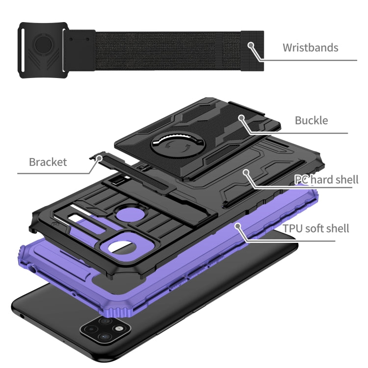 For Xiaomi Redmi 9C Armor Wristband Phone Case