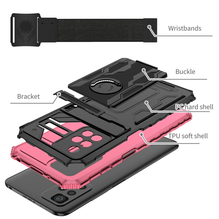 For Xiaomi Redmi 10 Armor Wristband Phone Case