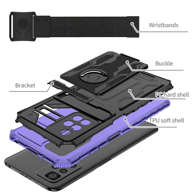 For Xiaomi Redmi 10 Armor Wristband Phone Case