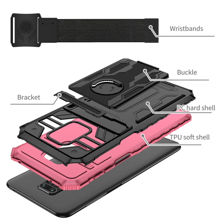 For Xiaomi Redmi Note 9S Armor Wristband Phone Case