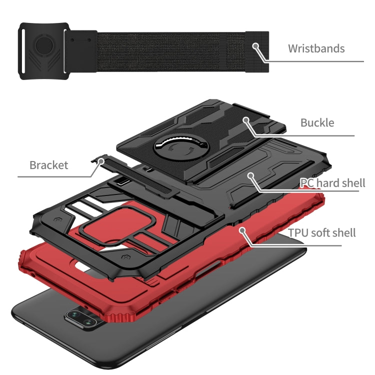 For Xiaomi Redmi Note 9S Armor Wristband Phone Case