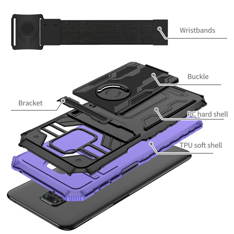 For Xiaomi Redmi Note 9S Armor Wristband Phone Case