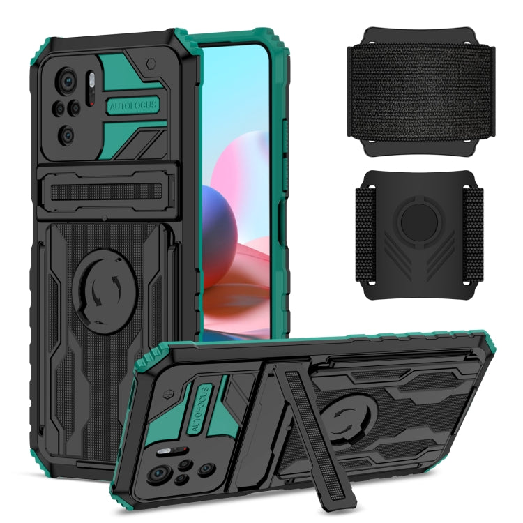 For Xiaomi Redmi Note 10 4G Armor Wristband Phone Case