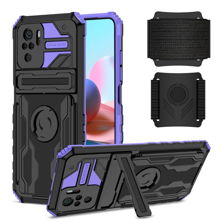 For Xiaomi Redmi Note 10 4G Armor Wristband Phone Case