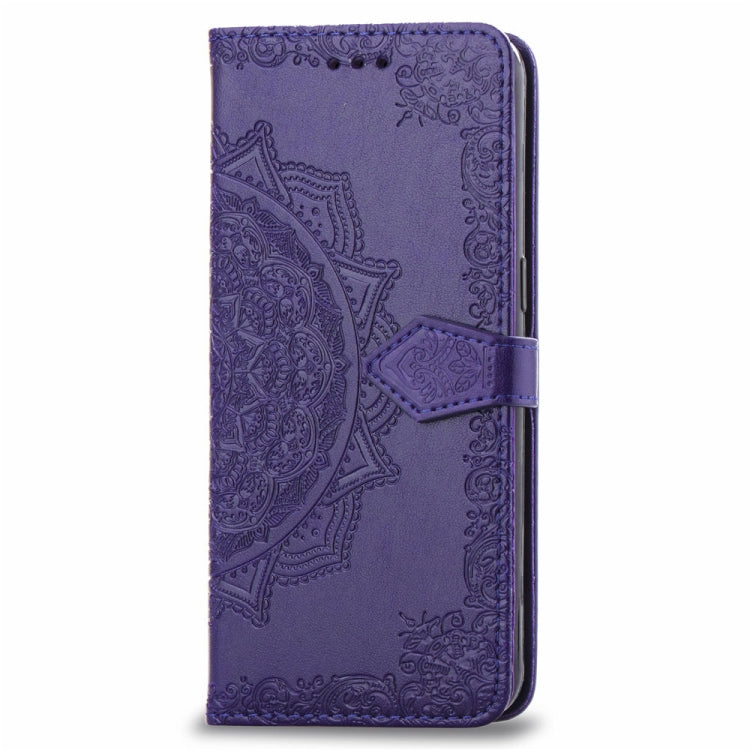 For OPPO R17 Embossed Mandala Pattern PC + TPU Horizontal Flip Leather Case with Holder & Card Slots