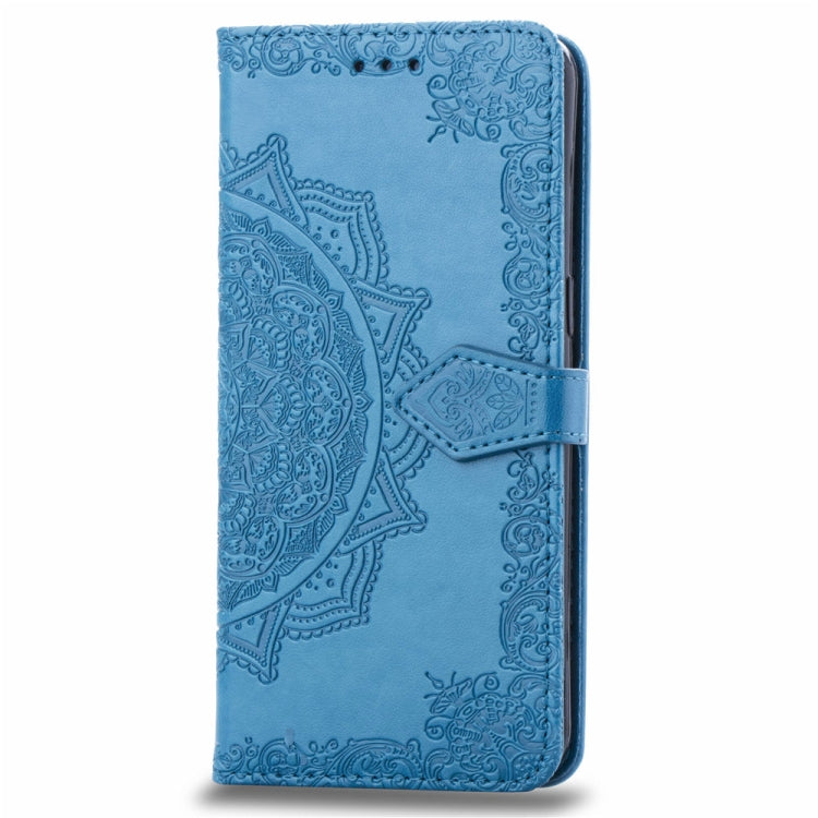 For OPPO R17 Embossed Mandala Pattern PC + TPU Horizontal Flip Leather Case with Holder & Card Slots