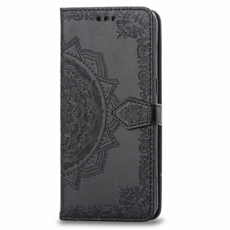 For OPPO R17 Embossed Mandala Pattern PC + TPU Horizontal Flip Leather Case with Holder & Card Slots