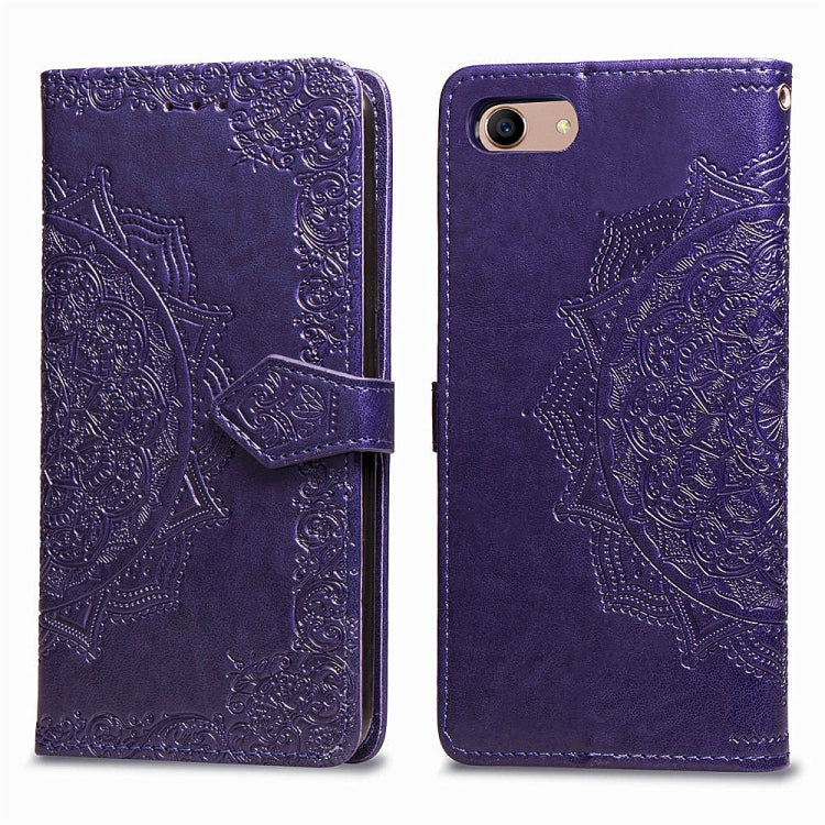 For OPPO A3 Embossed Mandala Pattern PC + TPU Horizontal Flip Leather Case with Holder & Card Slots
