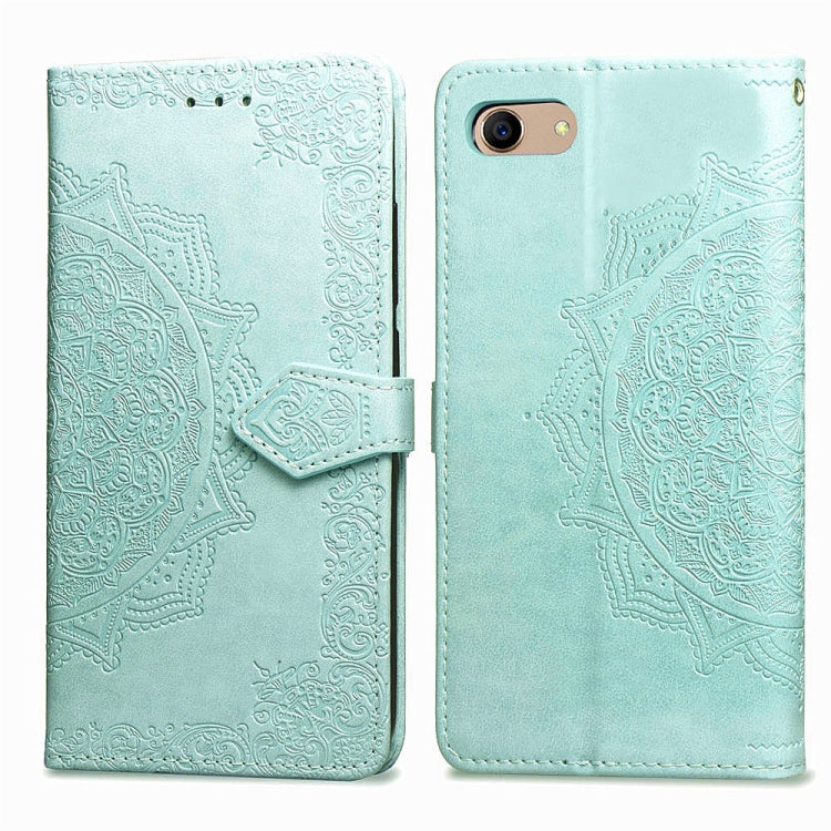 For OPPO A3 Embossed Mandala Pattern PC + TPU Horizontal Flip Leather Case with Holder & Card Slots