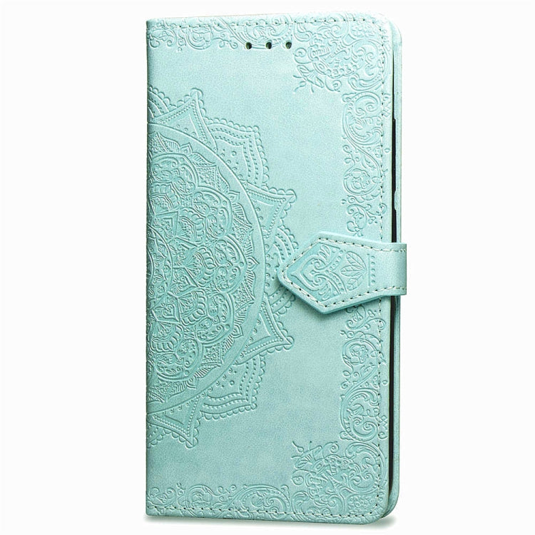 For OPPO A3 Embossed Mandala Pattern PC + TPU Horizontal Flip Leather Case with Holder & Card Slots