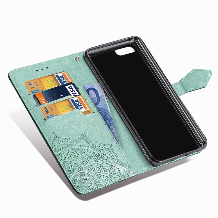 For OPPO A3 Embossed Mandala Pattern PC + TPU Horizontal Flip Leather Case with Holder & Card Slots