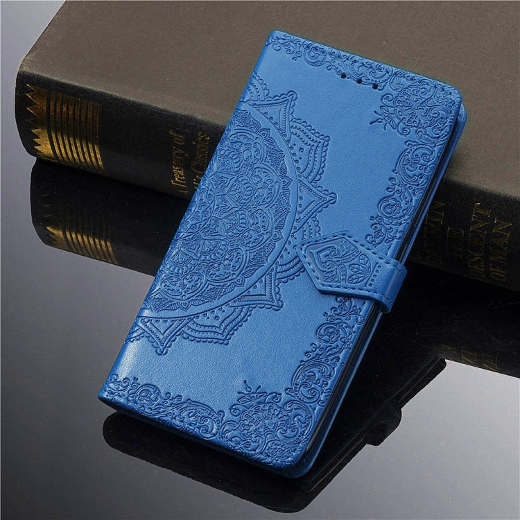 For OPPO A3 Embossed Mandala Pattern PC + TPU Horizontal Flip Leather Case with Holder & Card Slots