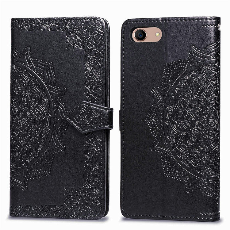 For OPPO A3 Embossed Mandala Pattern PC + TPU Horizontal Flip Leather Case with Holder & Card Slots