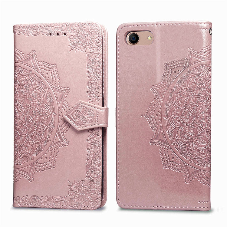 For OPPO A3 Embossed Mandala Pattern PC + TPU Horizontal Flip Leather Case with Holder & Card Slots