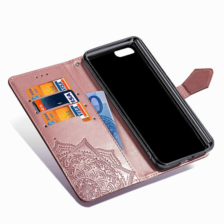 For OPPO A3 Embossed Mandala Pattern PC + TPU Horizontal Flip Leather Case with Holder & Card Slots