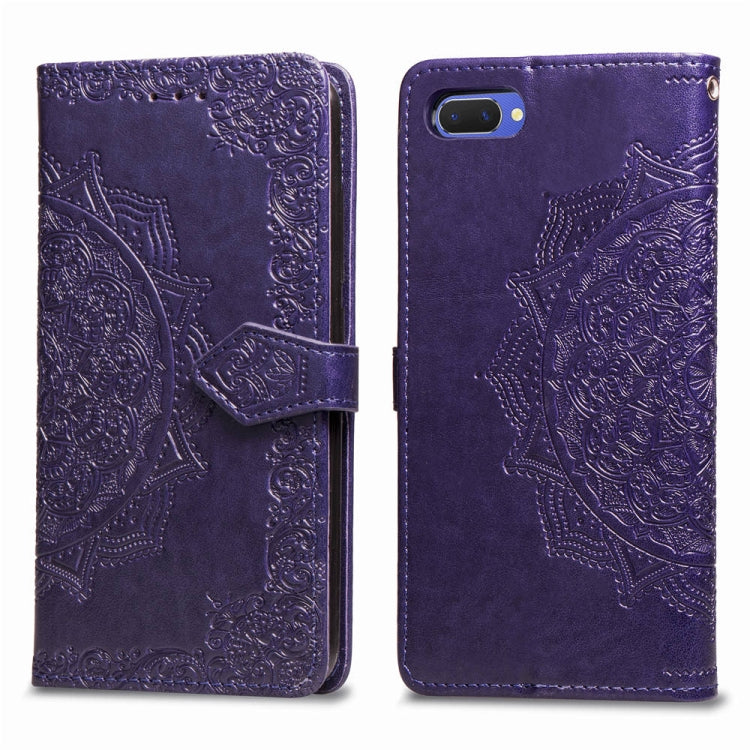 For OPPO A5 Embossed Mandala Pattern PC + TPU Horizontal Flip Leather Case with Holder & Card Slots