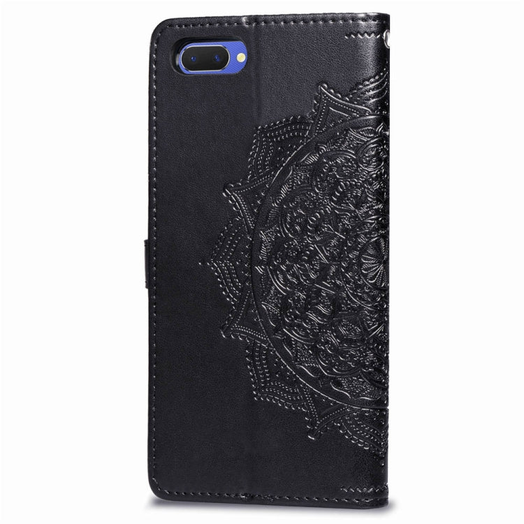 For OPPO A5 Embossed Mandala Pattern PC + TPU Horizontal Flip Leather Case with Holder & Card Slots