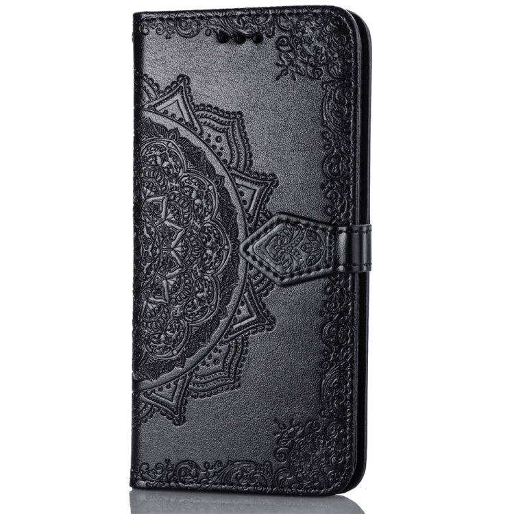 For OPPO A7 Embossed Mandala Pattern PC + TPU Horizontal Flip Leather Case with Holder & Card Slots