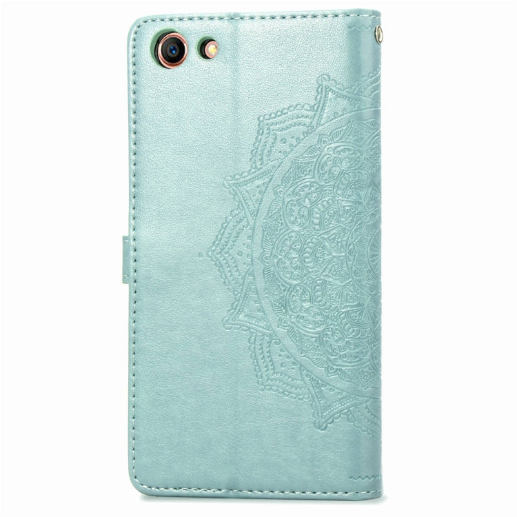 For OPPO A83 Embossed Mandala Pattern PC + TPU Horizontal Flip Leather Case with Holder & Card Slots