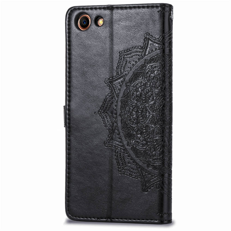 For OPPO A83 Embossed Mandala Pattern PC + TPU Horizontal Flip Leather Case with Holder & Card Slots