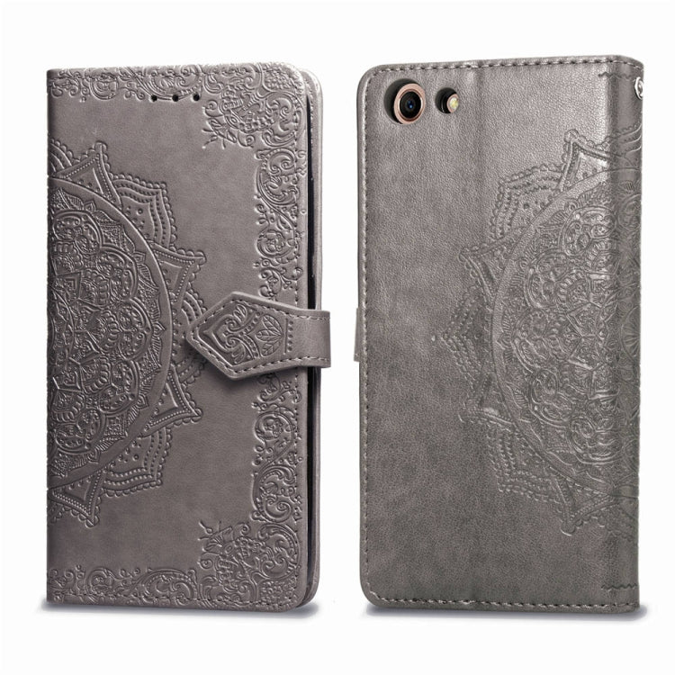 For OPPO A83 Embossed Mandala Pattern PC + TPU Horizontal Flip Leather Case with Holder & Card Slots