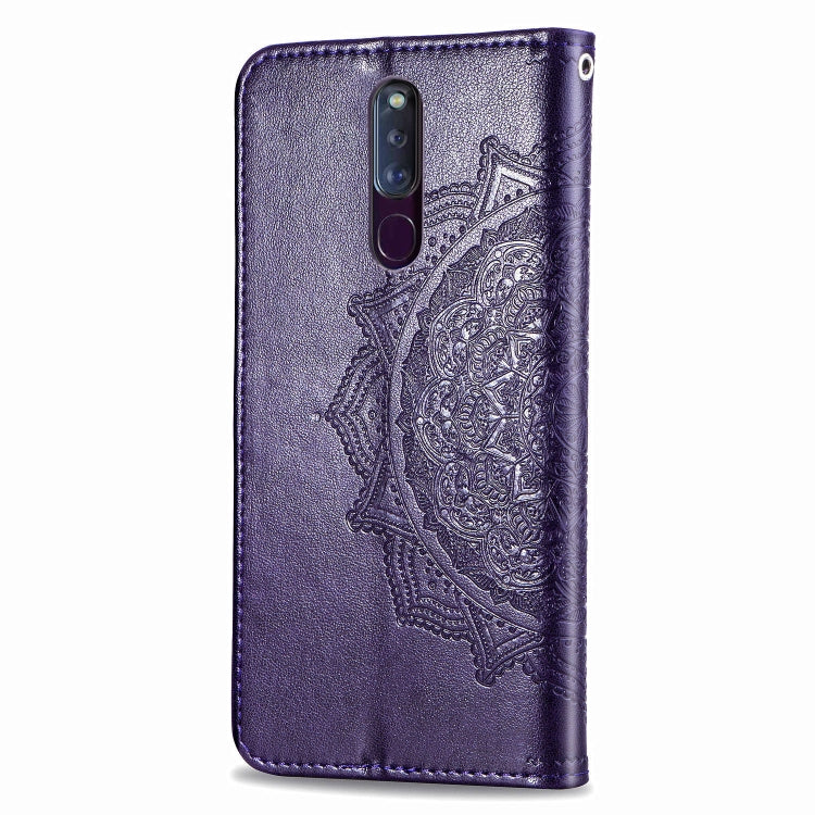 For OPPO F11 Pro Embossed Mandala Pattern PC + TPU Horizontal Flip Leather Case with Holder & Card Slots