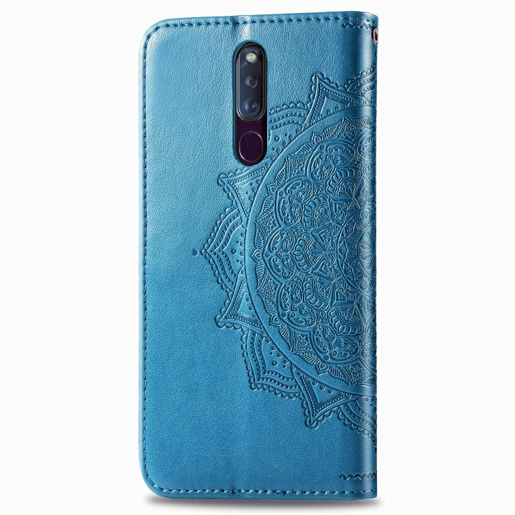 For OPPO F11 Pro Embossed Mandala Pattern PC + TPU Horizontal Flip Leather Case with Holder & Card Slots