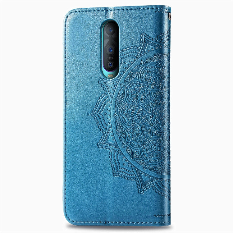 For OPPO R17 Pro Embossed Mandala Pattern PC + TPU Horizontal Flip Leather Case with Holder & Card Slots