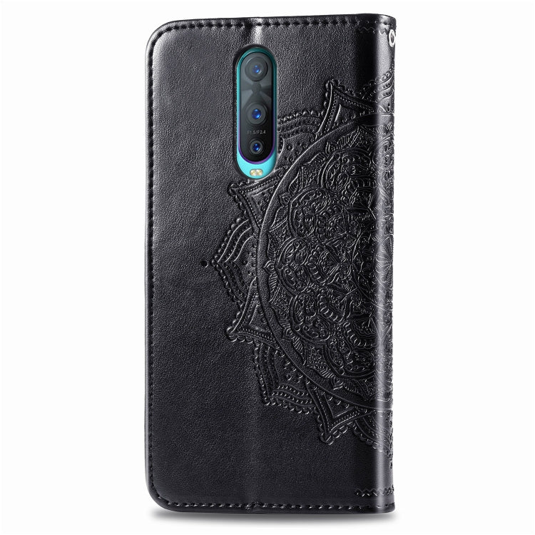 For OPPO R17 Pro Embossed Mandala Pattern PC + TPU Horizontal Flip Leather Case with Holder & Card Slots