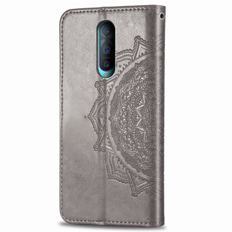 For OPPO R17 Pro Embossed Mandala Pattern PC + TPU Horizontal Flip Leather Case with Holder & Card Slots