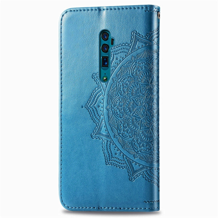 For OPPO Reno 10X Zoom Embossed Mandala Pattern PC + TPU Horizontal Flip Leather Case with Holder & Card Slots