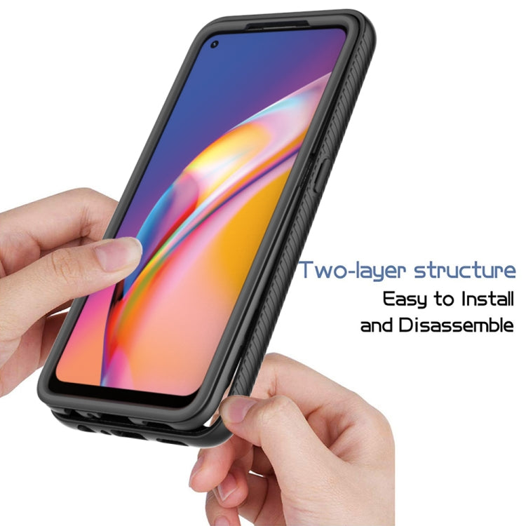 For OPPO A94 Starry Sky Solid Color Series Shockproof PC + TPU Phone Case