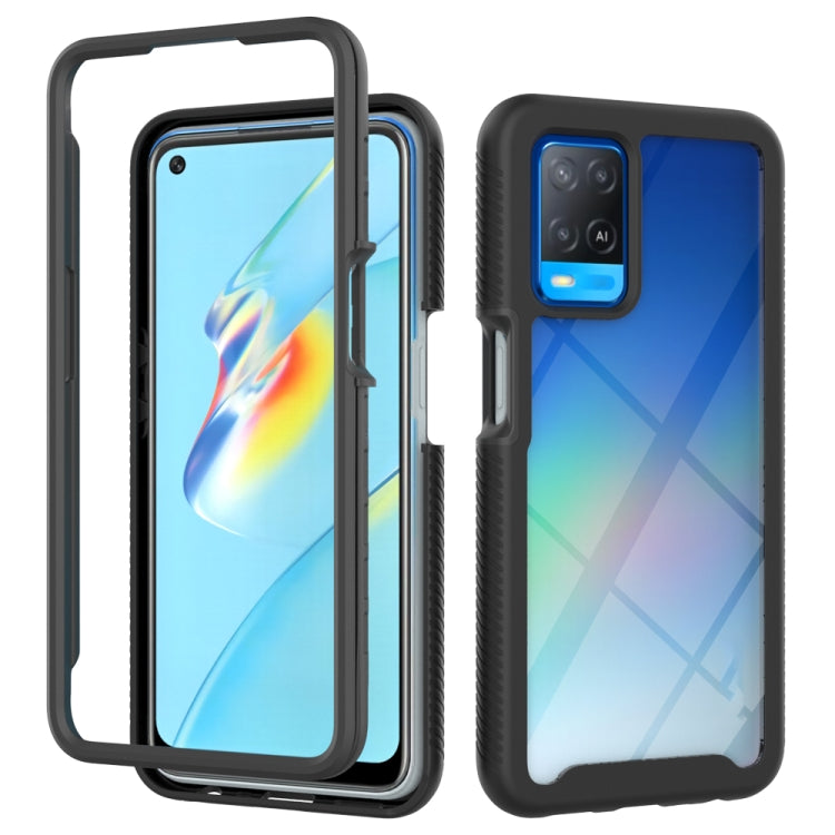 For OPPO A54 4G Starry Sky Solid Color Series Shockproof PC + TPU Phone Case