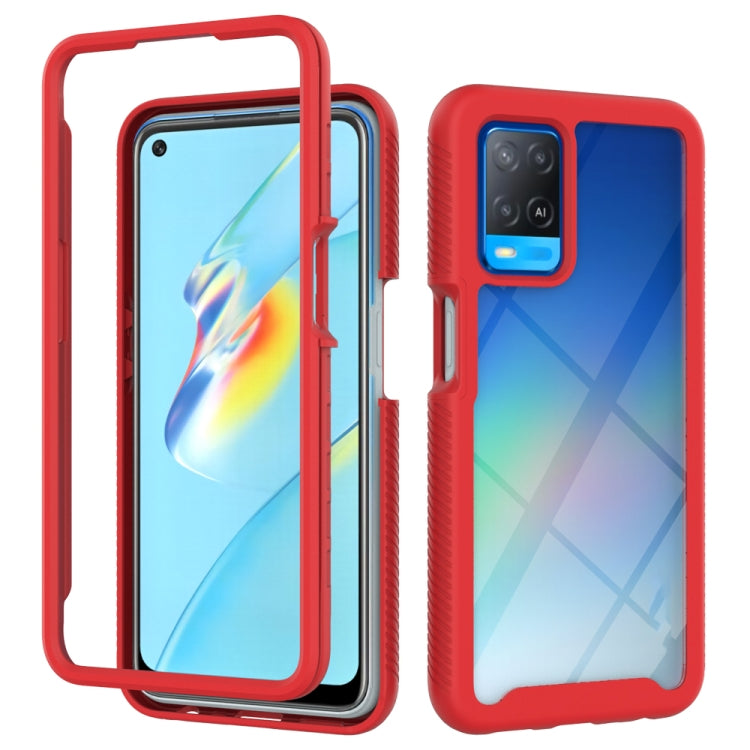 For OPPO A54 4G Starry Sky Solid Color Series Shockproof PC + TPU Phone Case