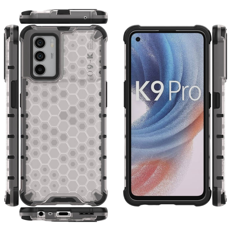 For OPPO K9 Pro 5G Shockproof Honeycomb PC + TPU Phone Case