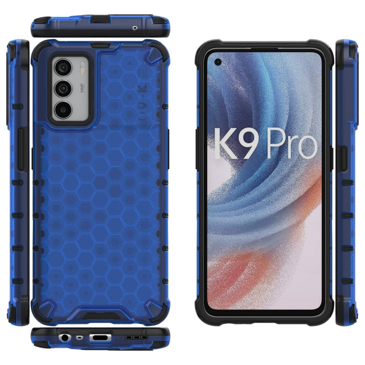 For OPPO K9 Pro 5G Shockproof Honeycomb PC + TPU Phone Case