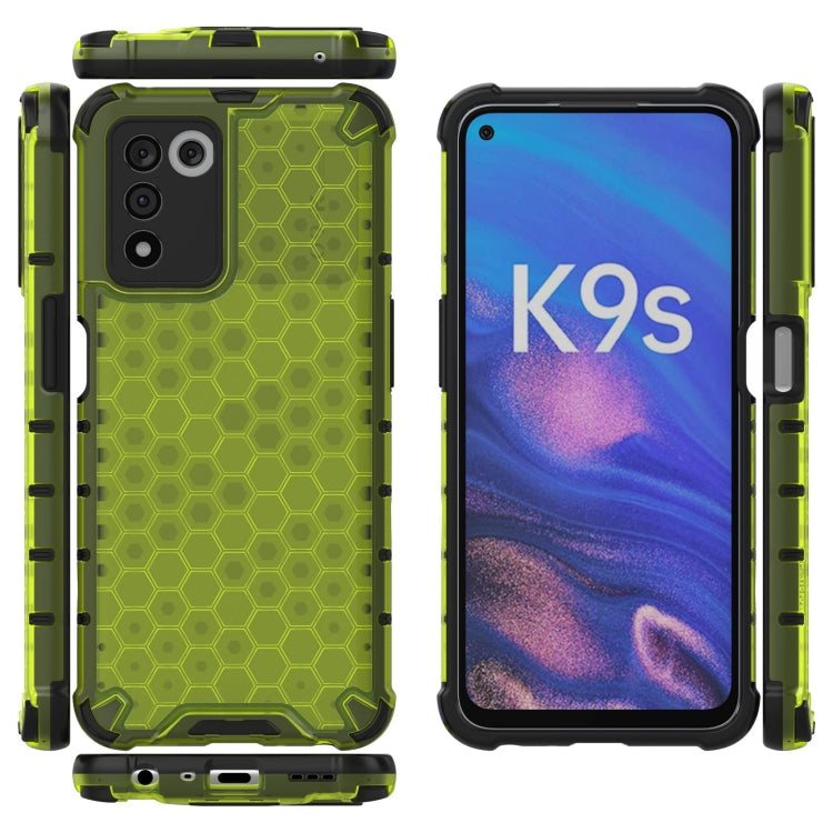 For OPPO K9s 5G Shockproof Honeycomb PC + TPU Phone Case