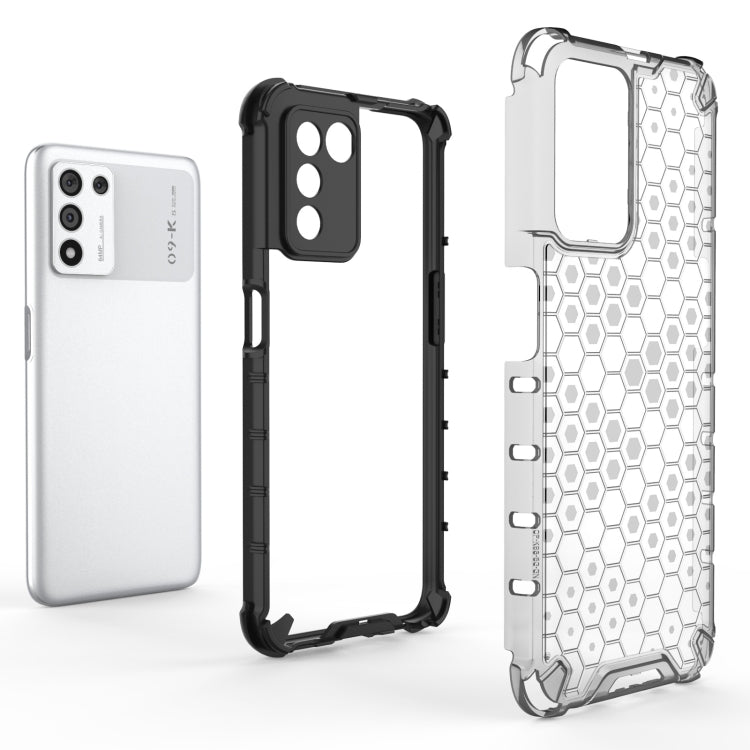 For OPPO K9s 5G Shockproof Honeycomb PC + TPU Phone Case
