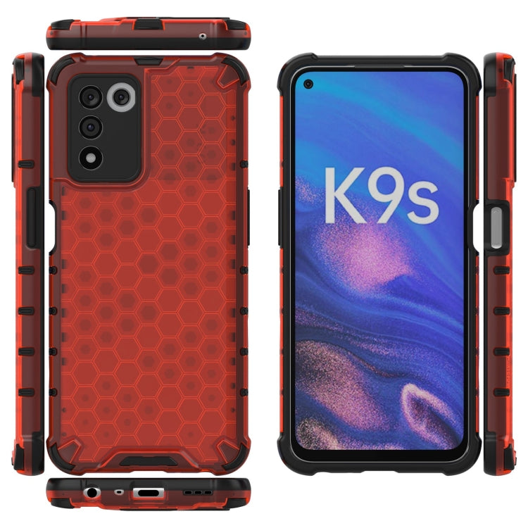 For OPPO K9s 5G Shockproof Honeycomb PC + TPU Phone Case