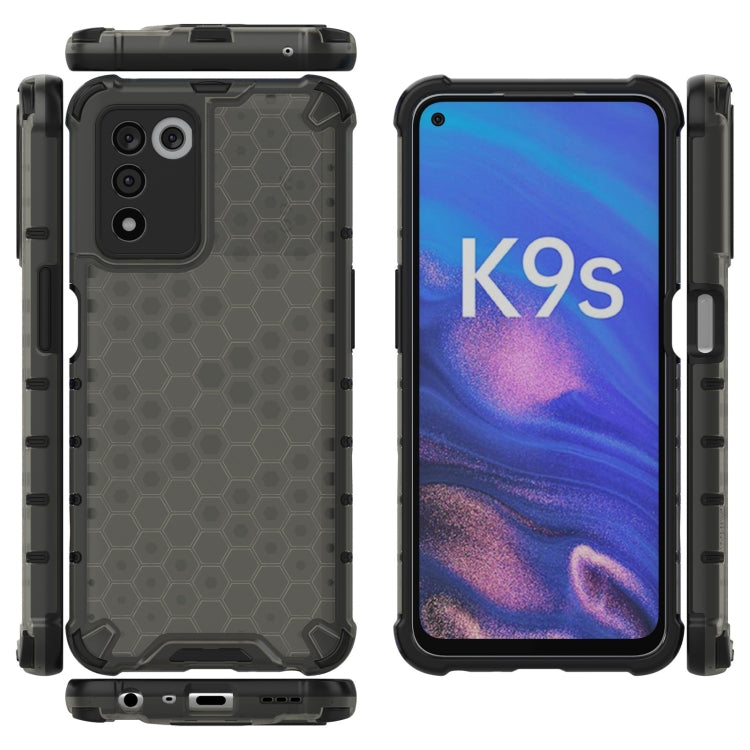 For OPPO K9s 5G Shockproof Honeycomb PC + TPU Phone Case