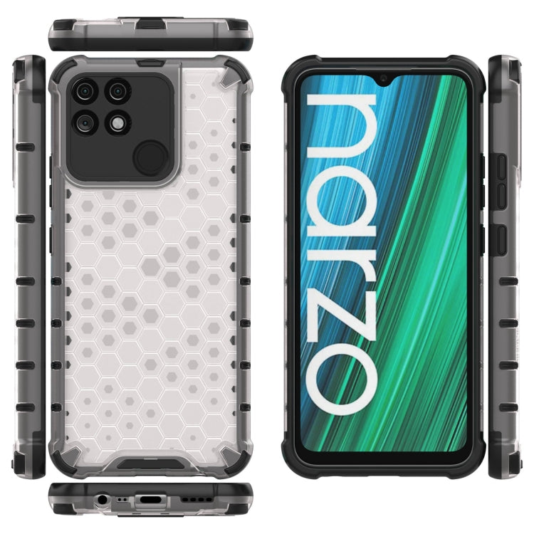 For OPPO Realme Narzo 50A Shockproof Honeycomb PC + TPU Phone Case