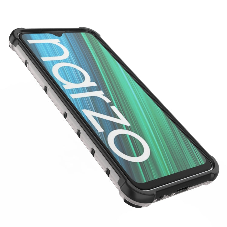 For OPPO Realme Narzo 50A Shockproof Honeycomb PC + TPU Phone Case